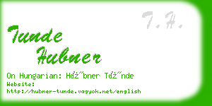 tunde hubner business card